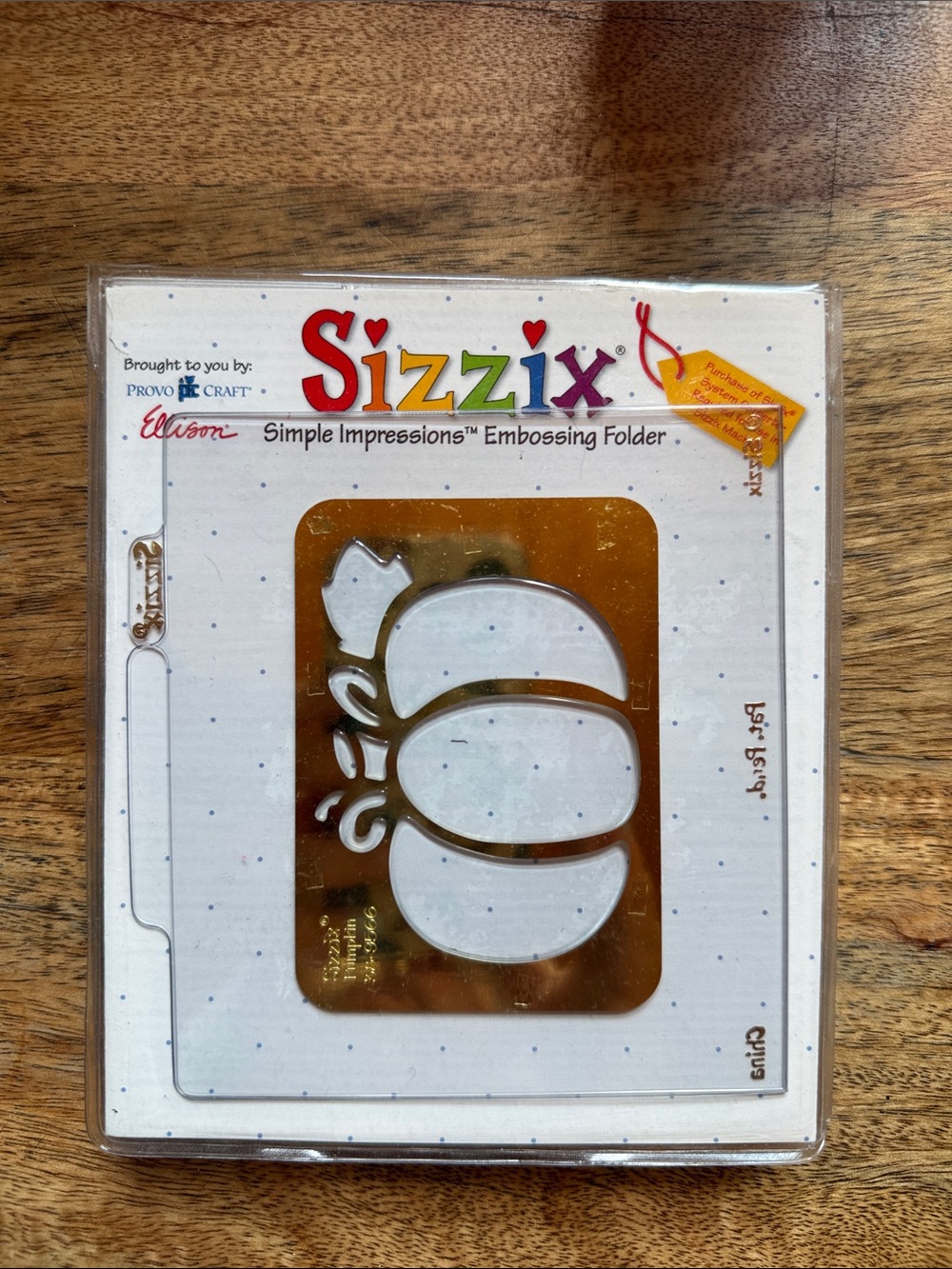 Sizzix Lot of 7 Fall Theme Simple Impressions Embossing Folder